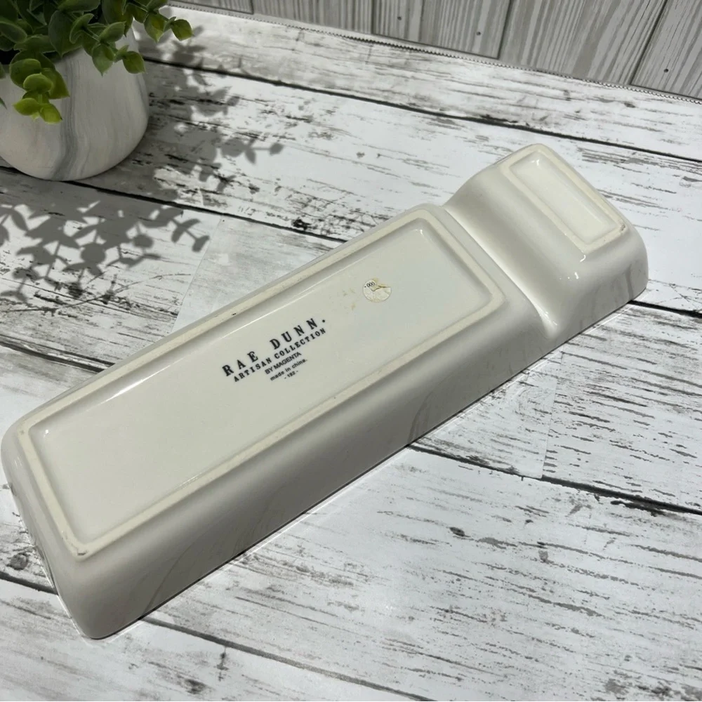 Rae Dunn White  Dish Desk Jewelry Organizer Tray